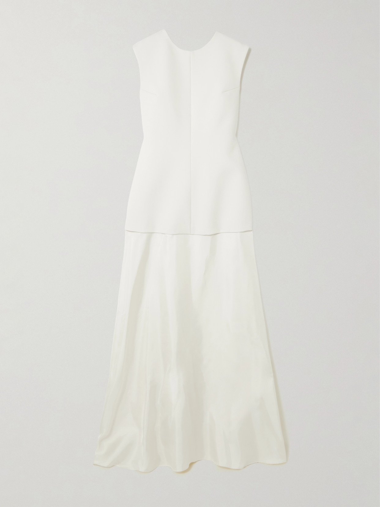 Rohe Open-back Wool-blend And Silk Gown In Cream