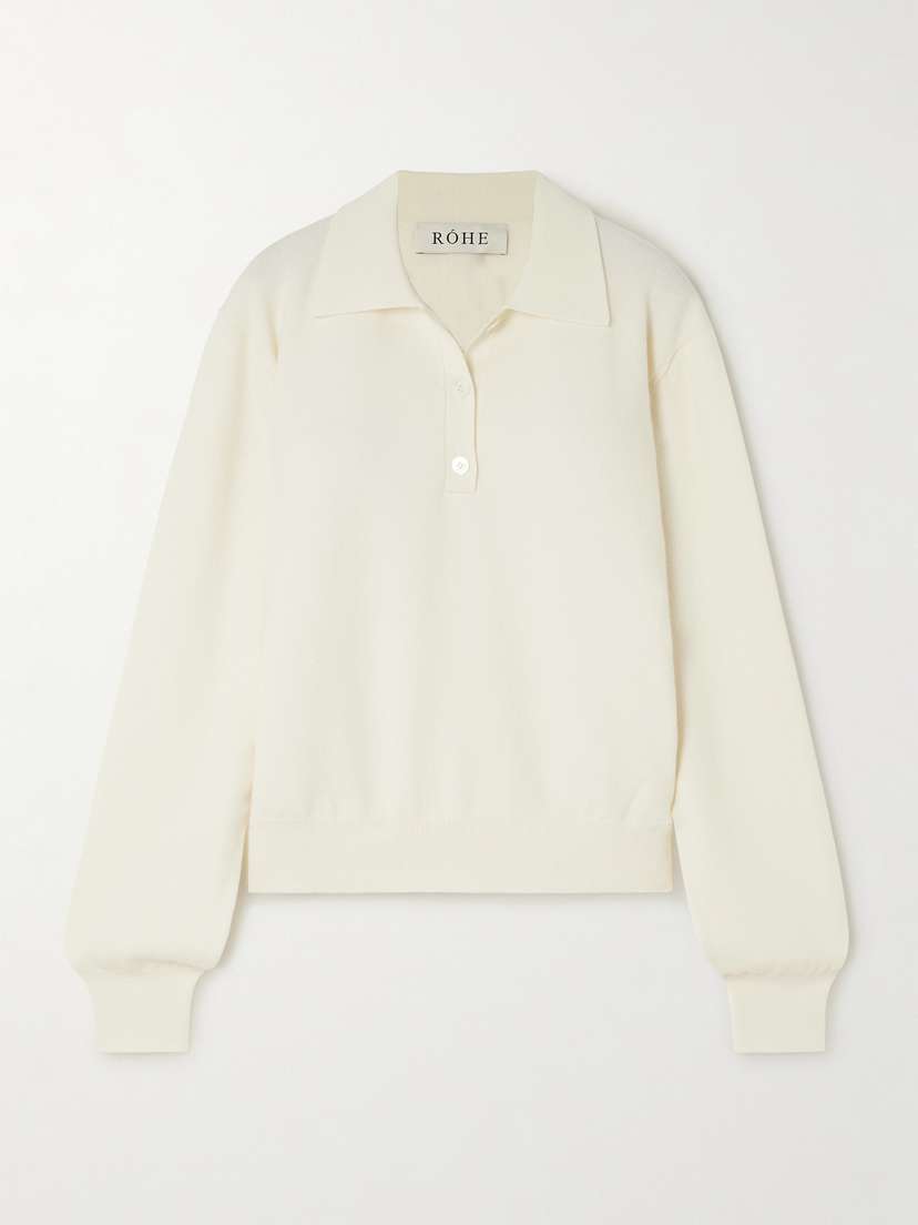 RÓHE Merino Wool And Cashmere-blend Polo Sweater