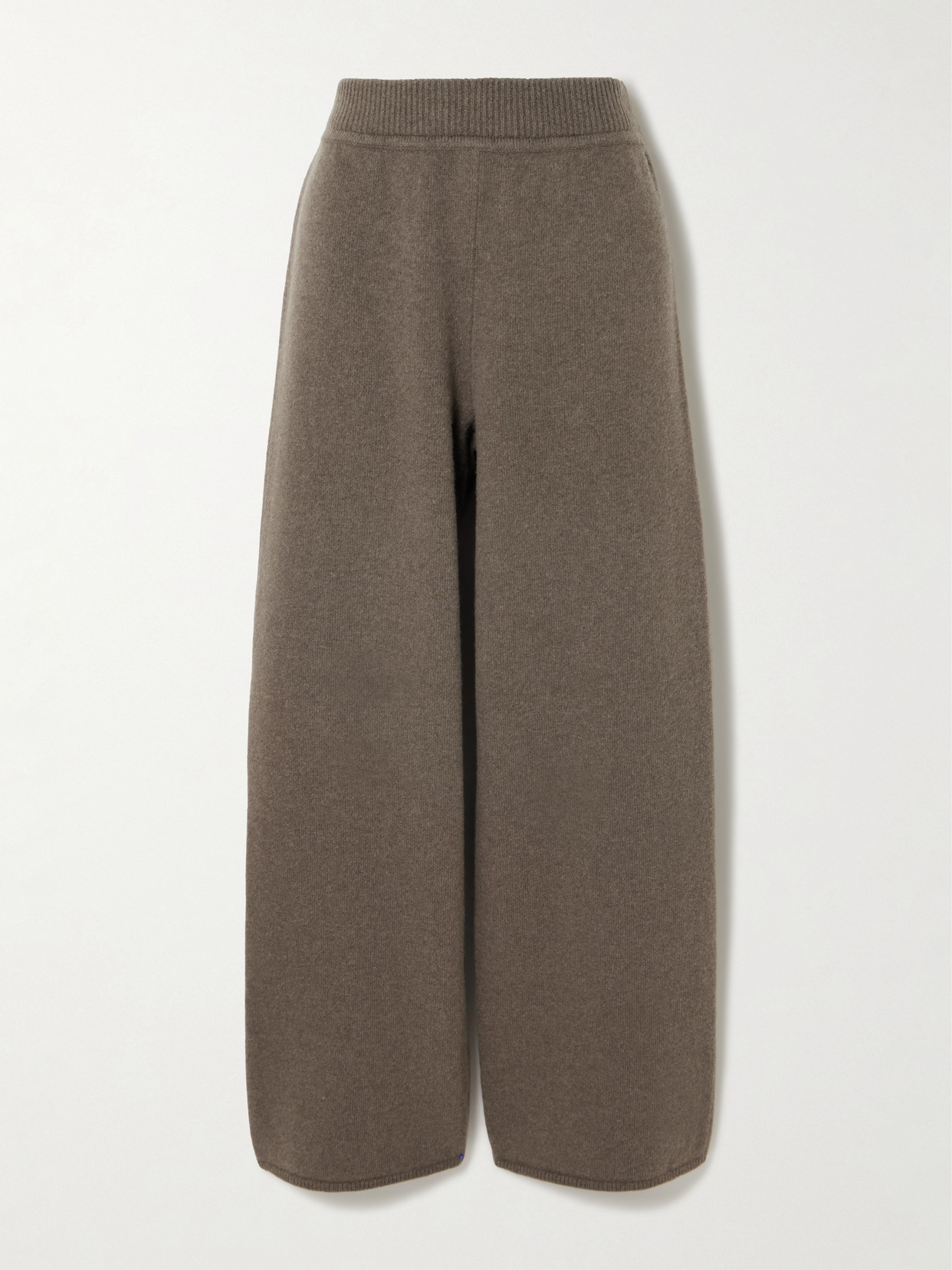 Rohe Wool-blend Wide-leg Track Pants In Brown