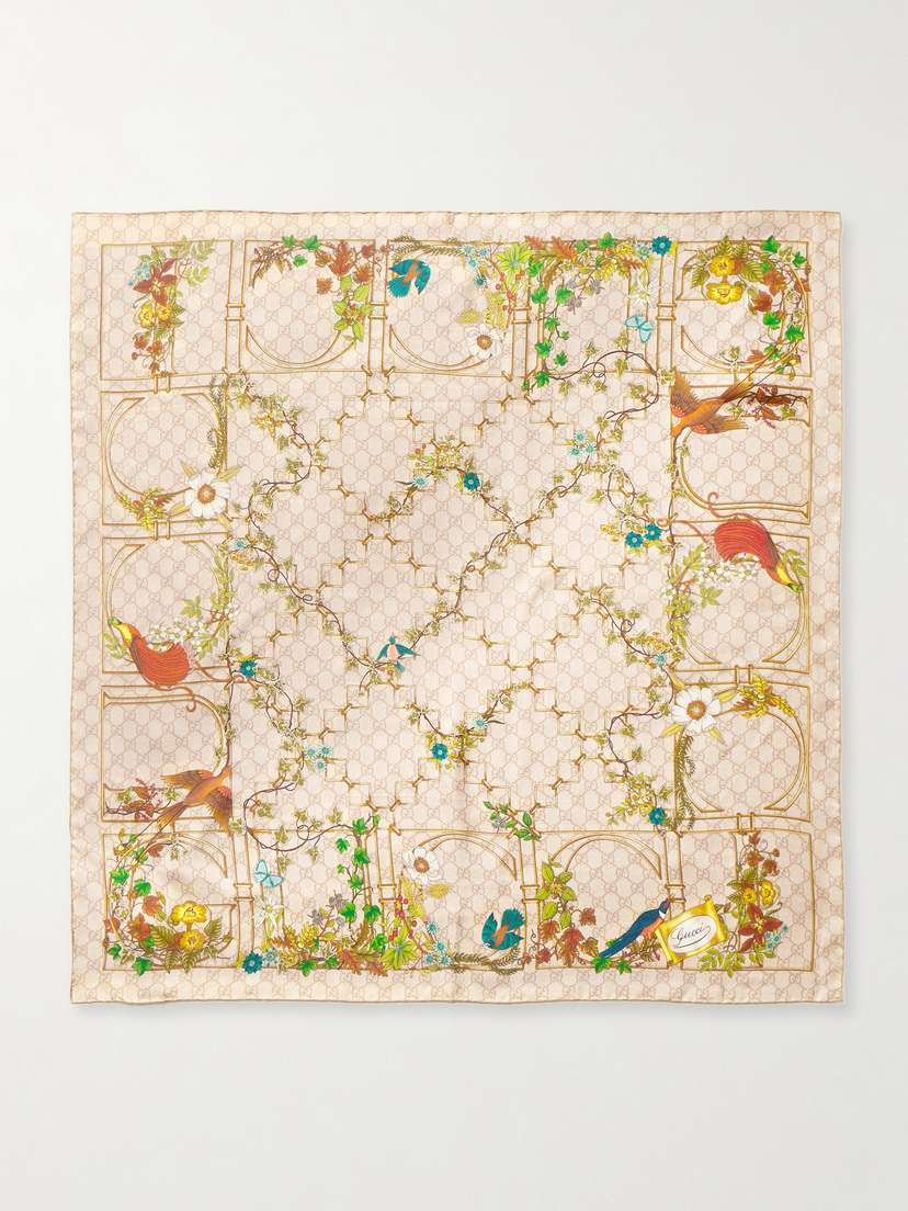 Gucci Printed Silk Scarf