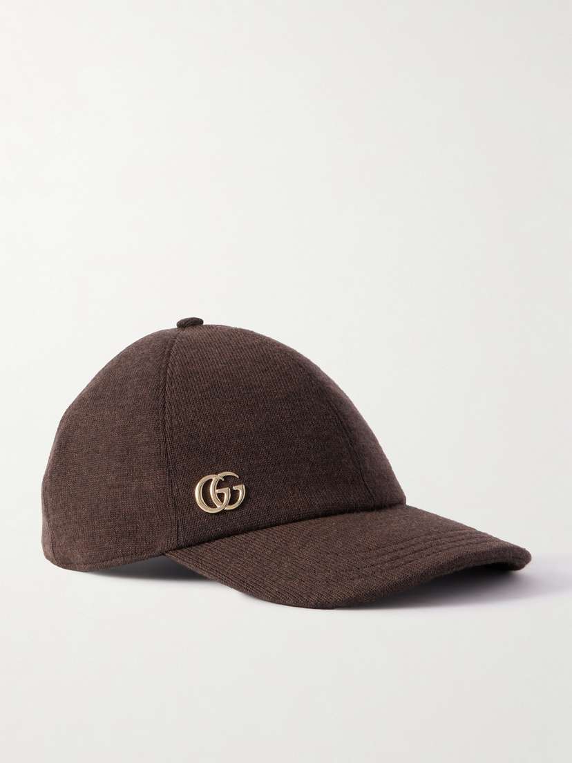 Gucci Yasmine Embellished Wool Baseball Cap