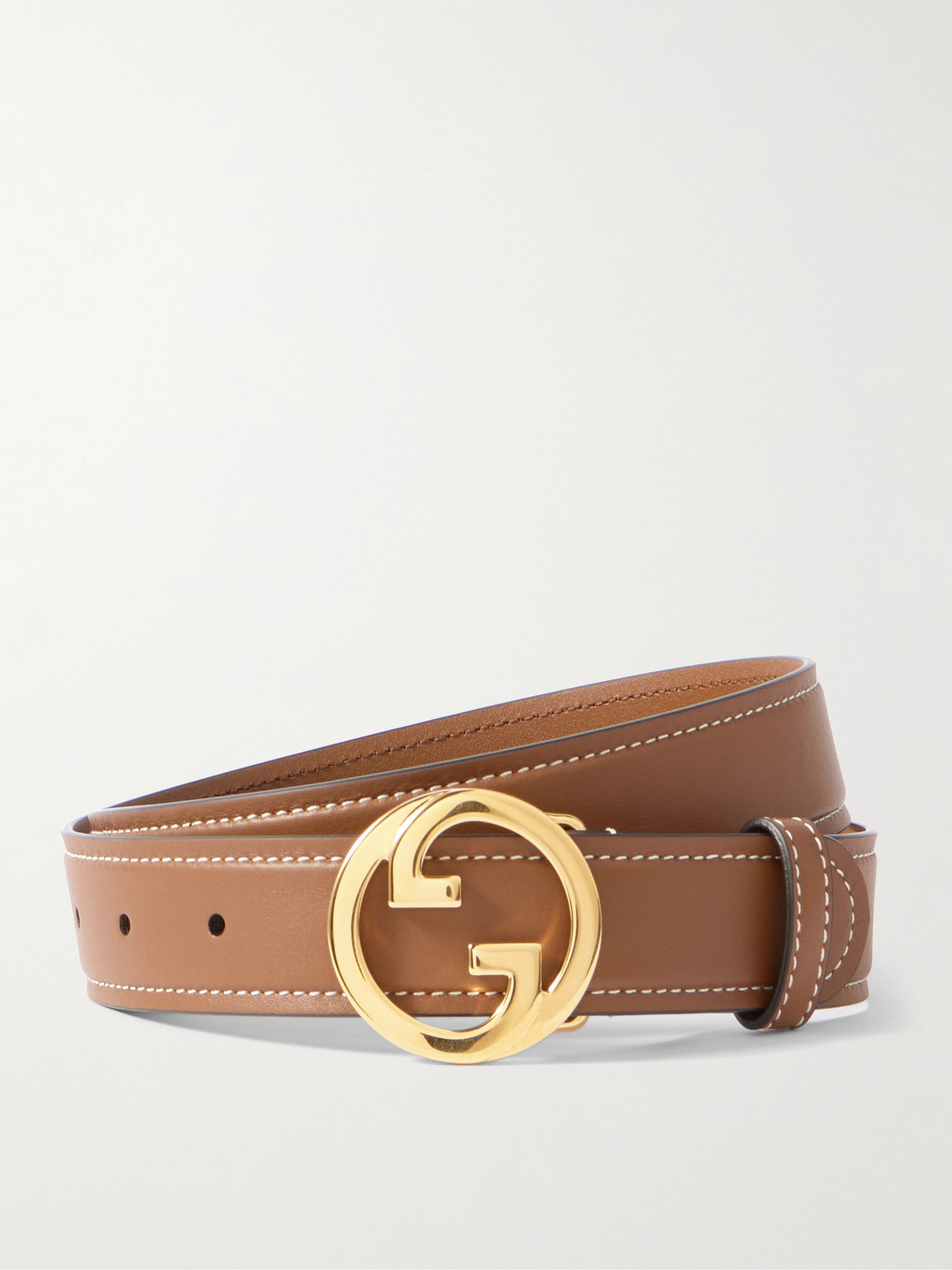 Gucci Blondie Leather Belt In Gold