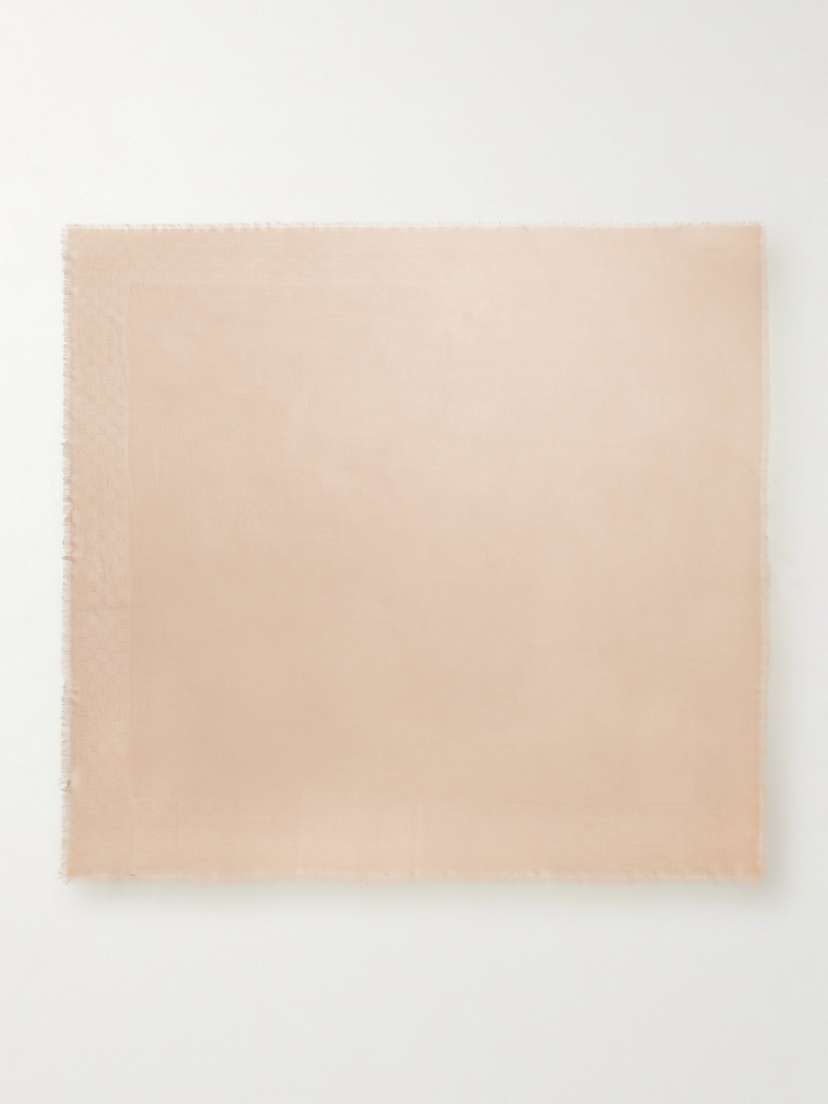Gucci Frayed Wool And Silk-blend Jacquard Scarf