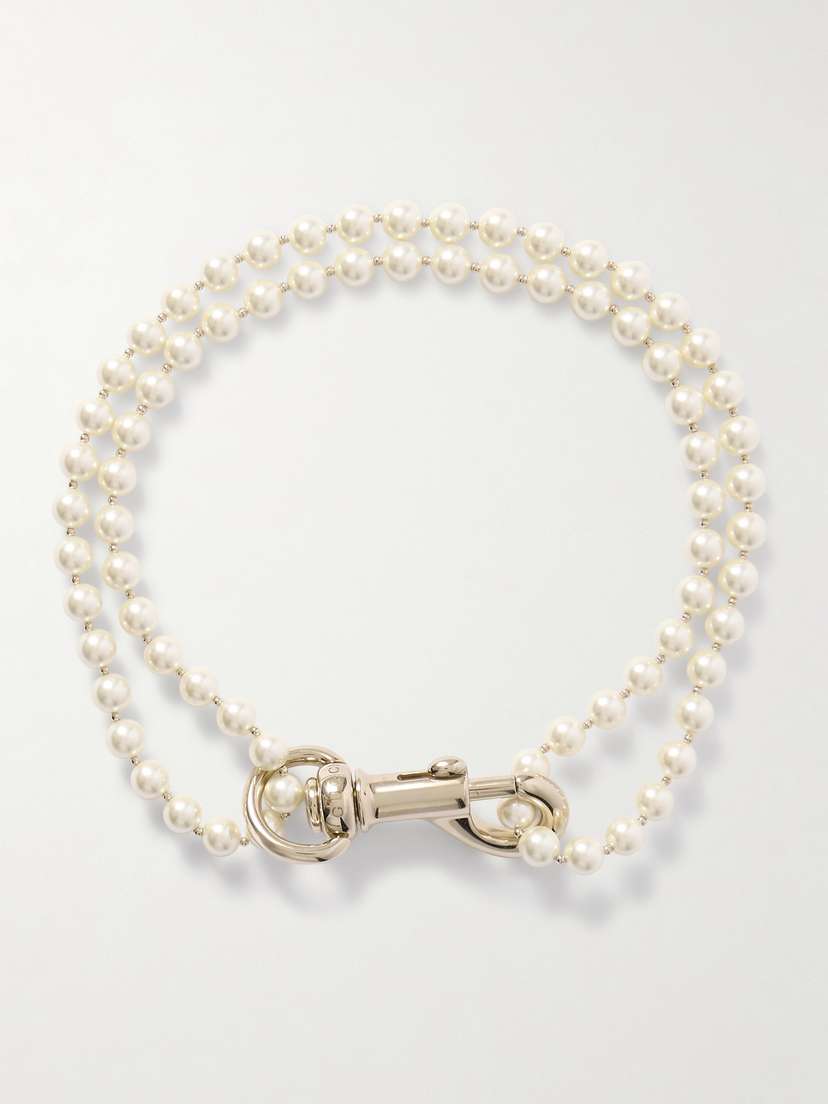 Gucci Gold-tone Faux Pearl Necklace