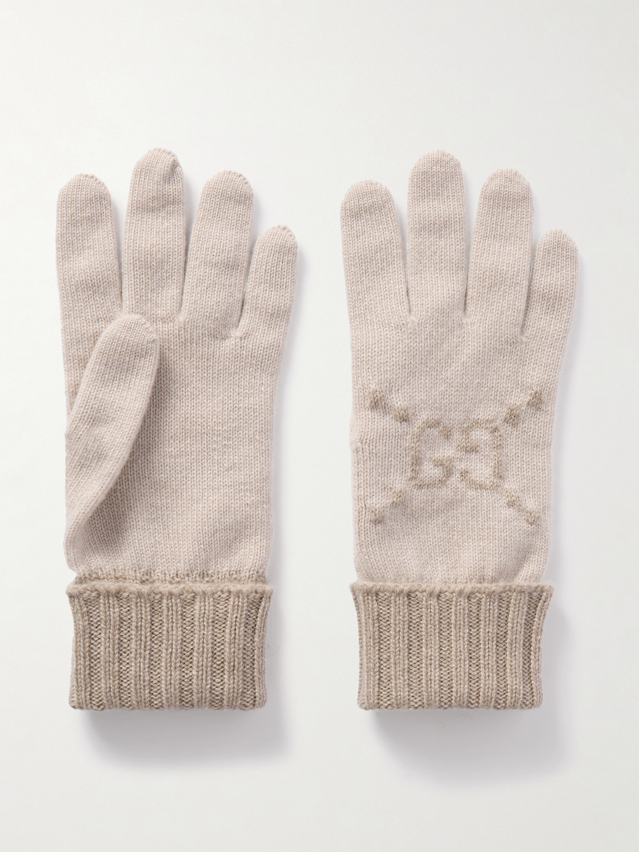 Gucci Jacquard-knit Cashmere Gloves In Purple
