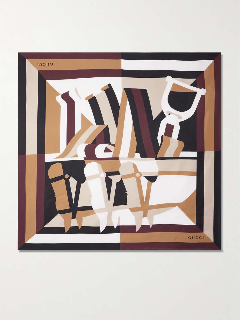 Gucci Printed Silk-twill Scarf