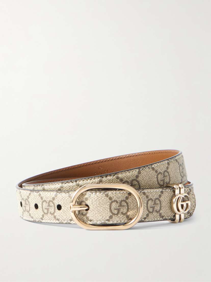 Gucci Printed Coated-canvas Belt