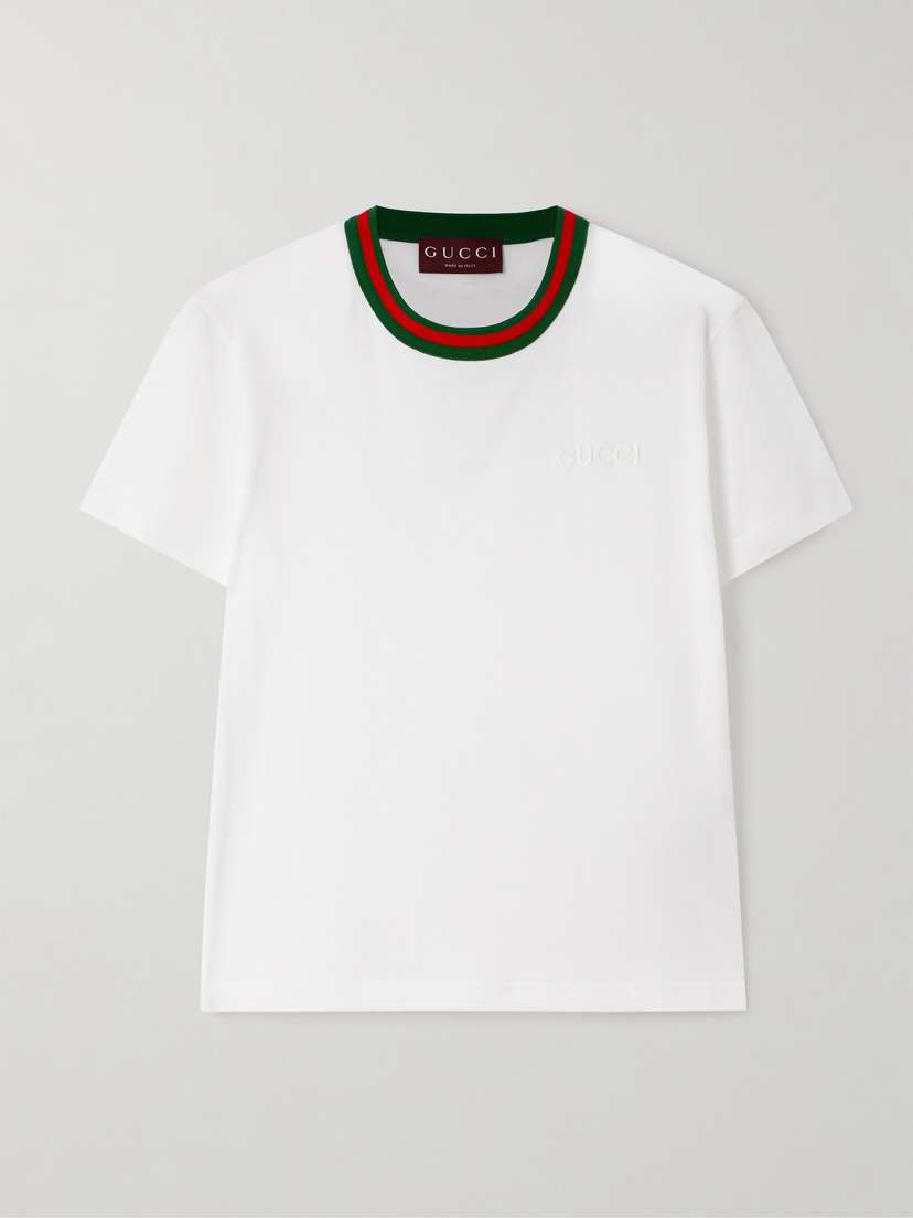 Gucci Striped Cotton-jersey T-shirt