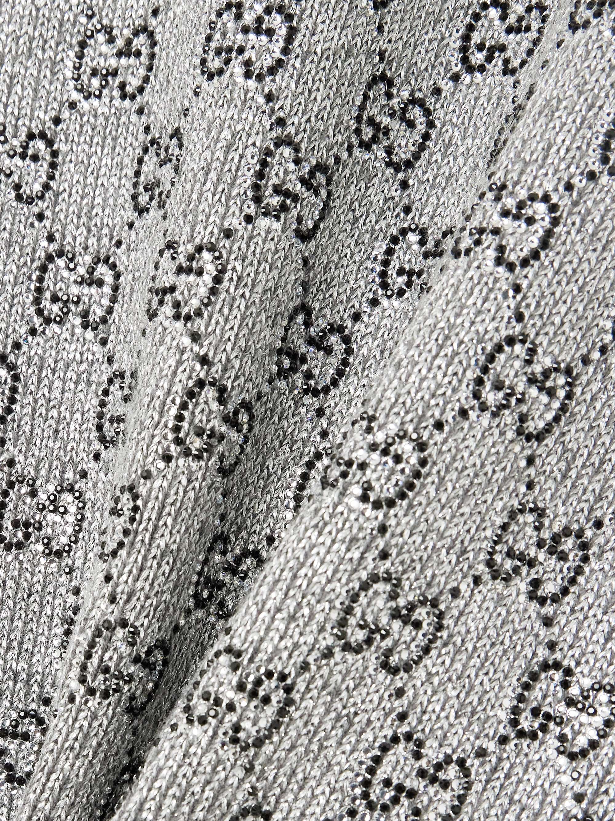 GUCCI Crystal-embellished metallic wool-blend sweater | NET