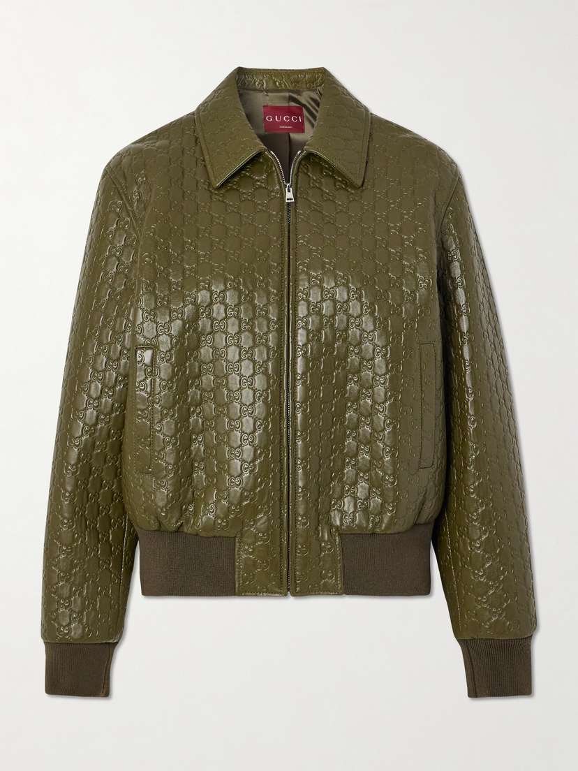 Gucci Embossed Leather Jacket