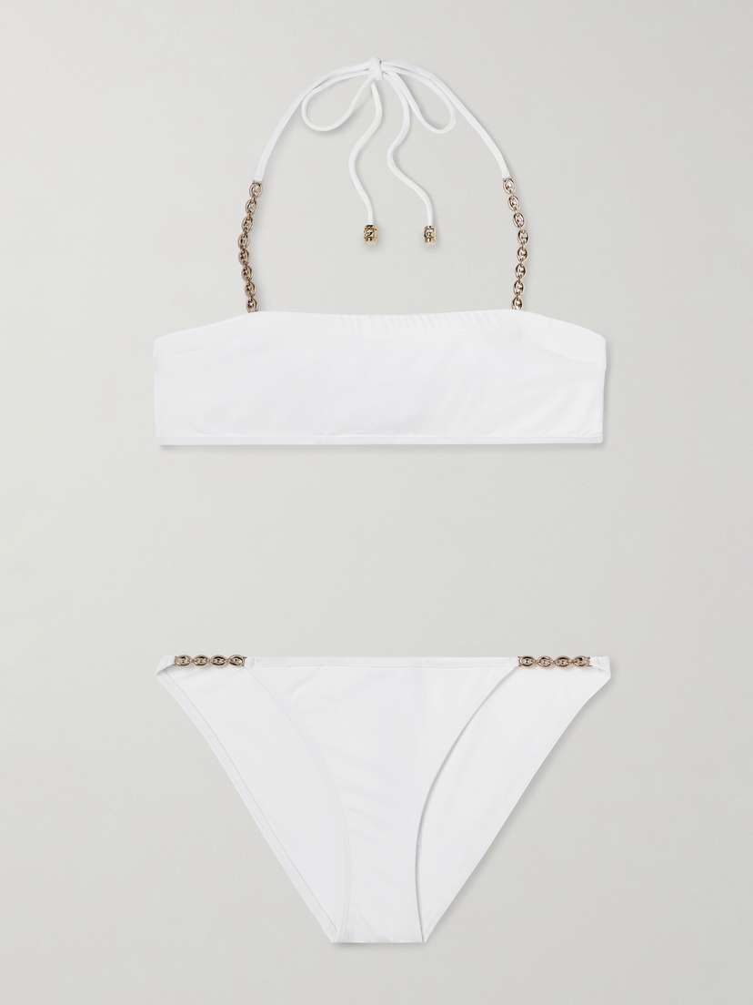 Gucci Sparkling Chain-trimmed Bikini