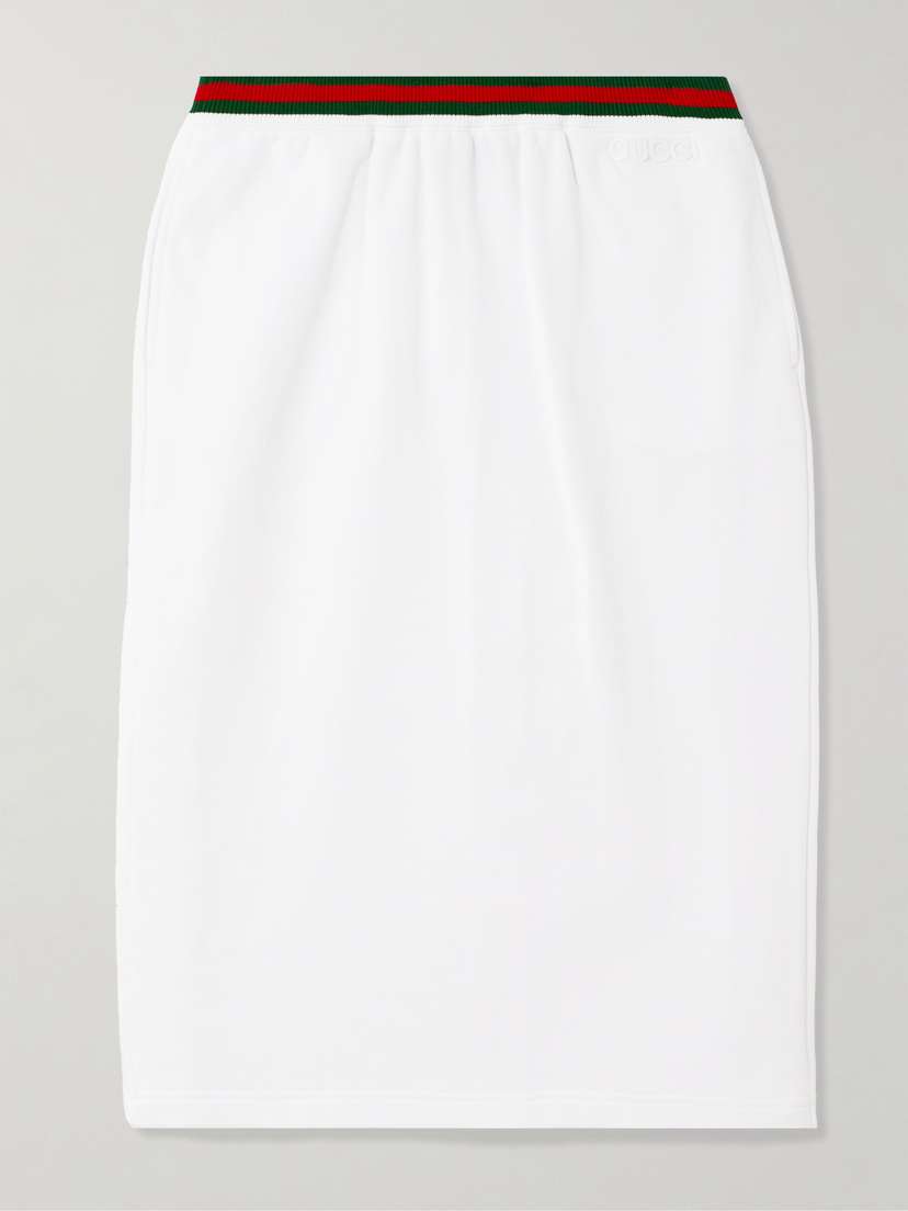 Gucci Striped Cotton-jersey Skirt