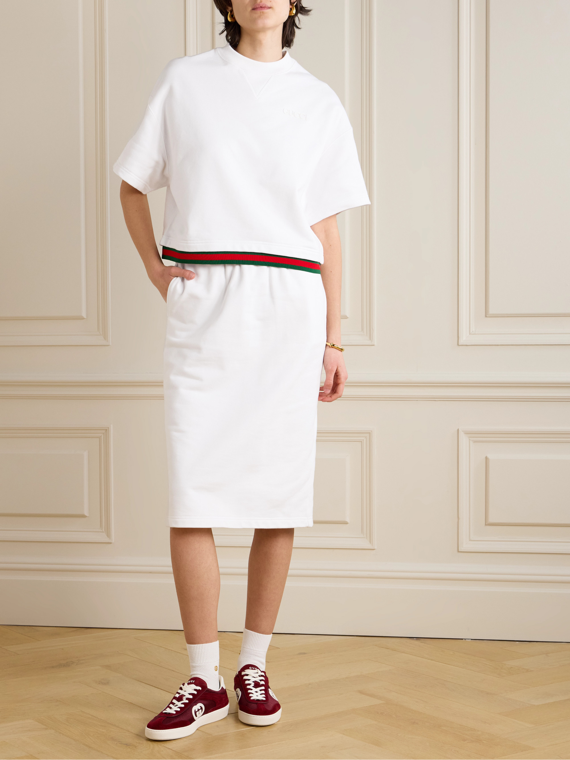 Gucci - Striped cotton-jersey skirt | Plush