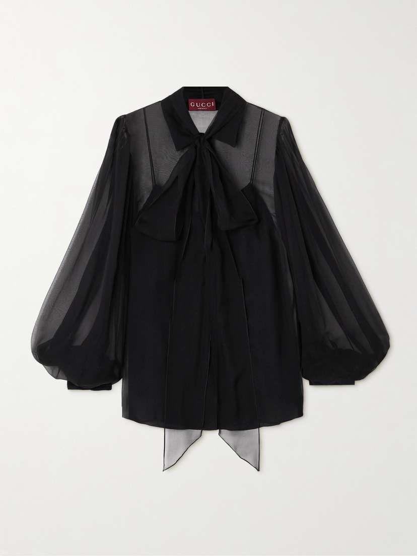 Gucci Pussy-bow Silk-chiffon Shirt