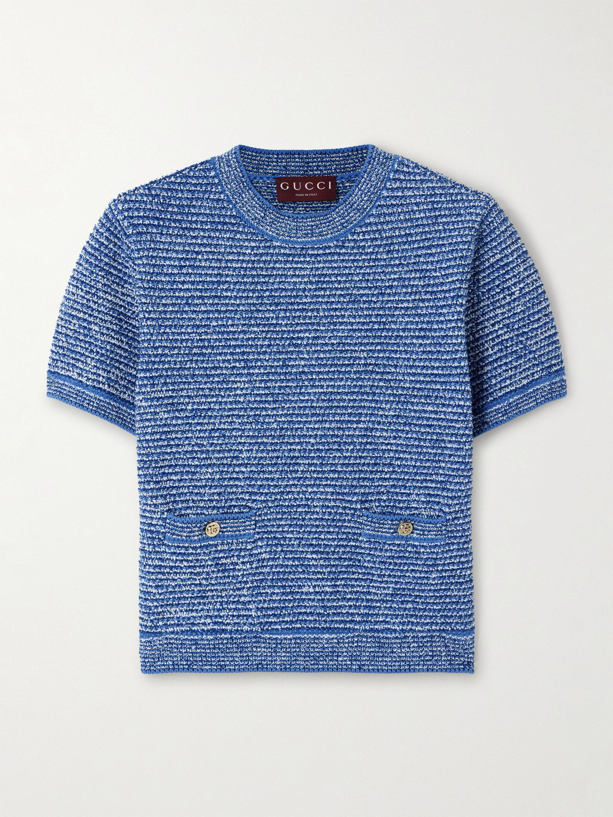 Gucci Women's Knitted T-shirt In Blue