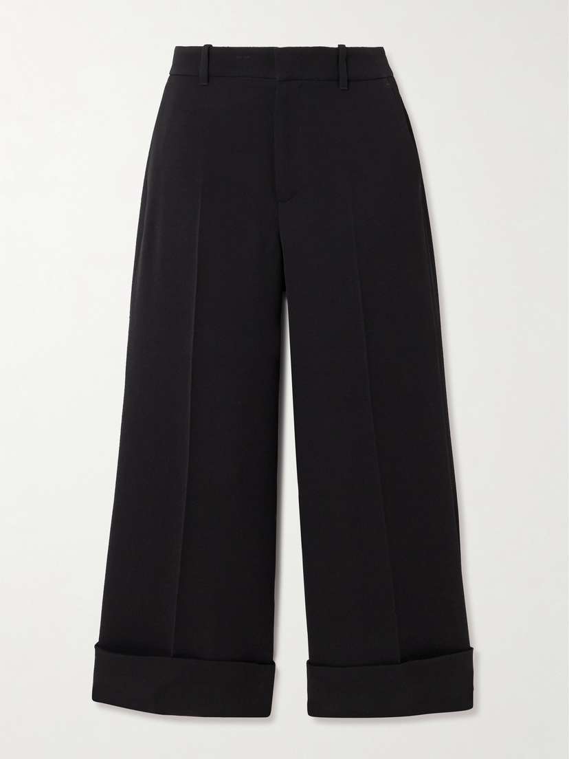 Gucci Cropped Crepe Wide-leg Pants