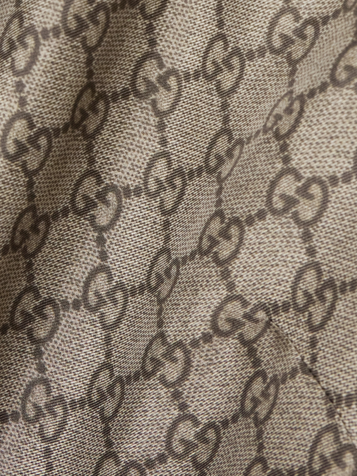 Monogram-Print Silk-Satin Shirt