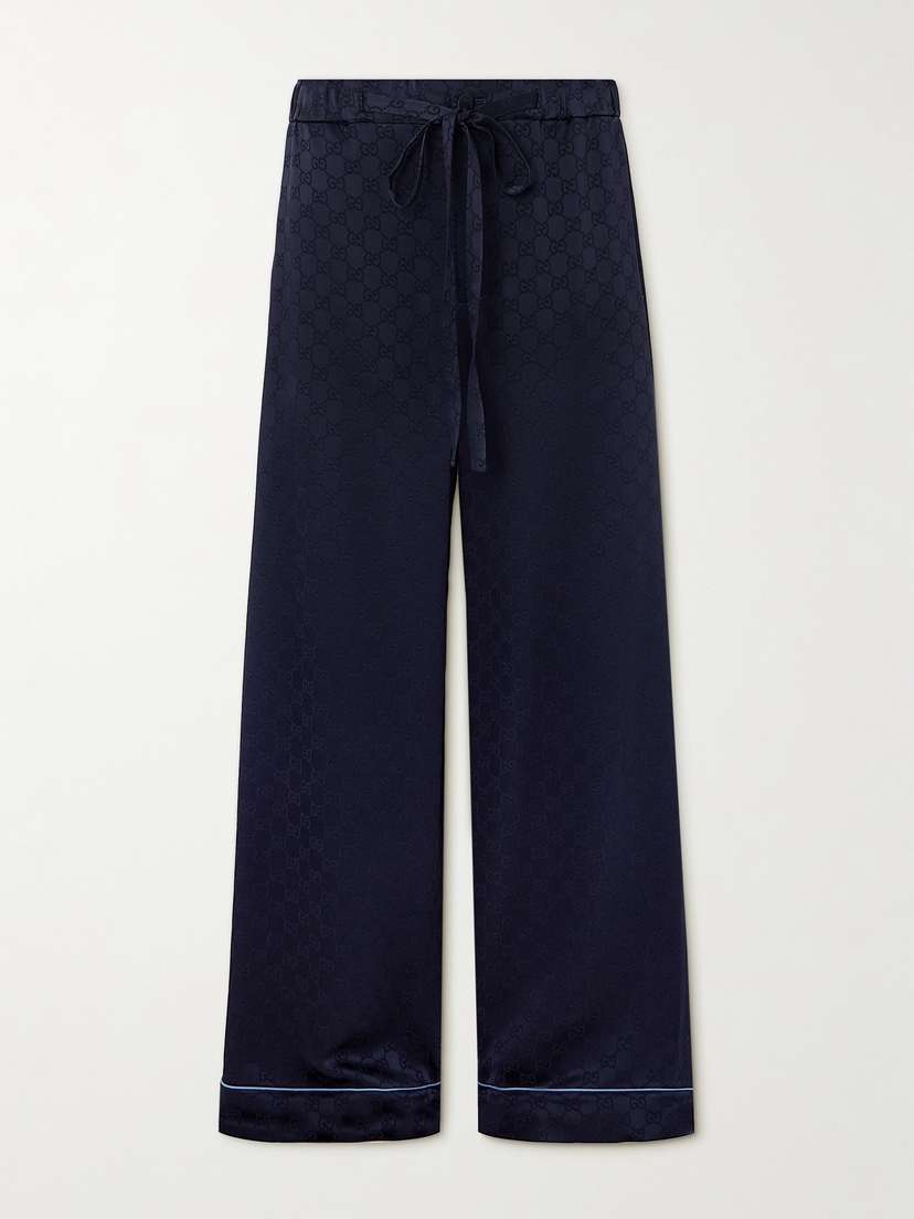 Gucci Satin-jacquard Wide-leg Pants