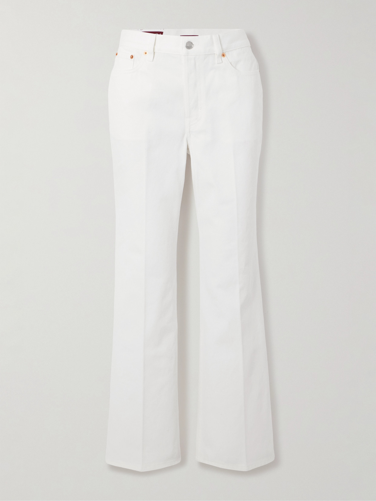Gucci Mid-rise Flared Jeans In Off-white