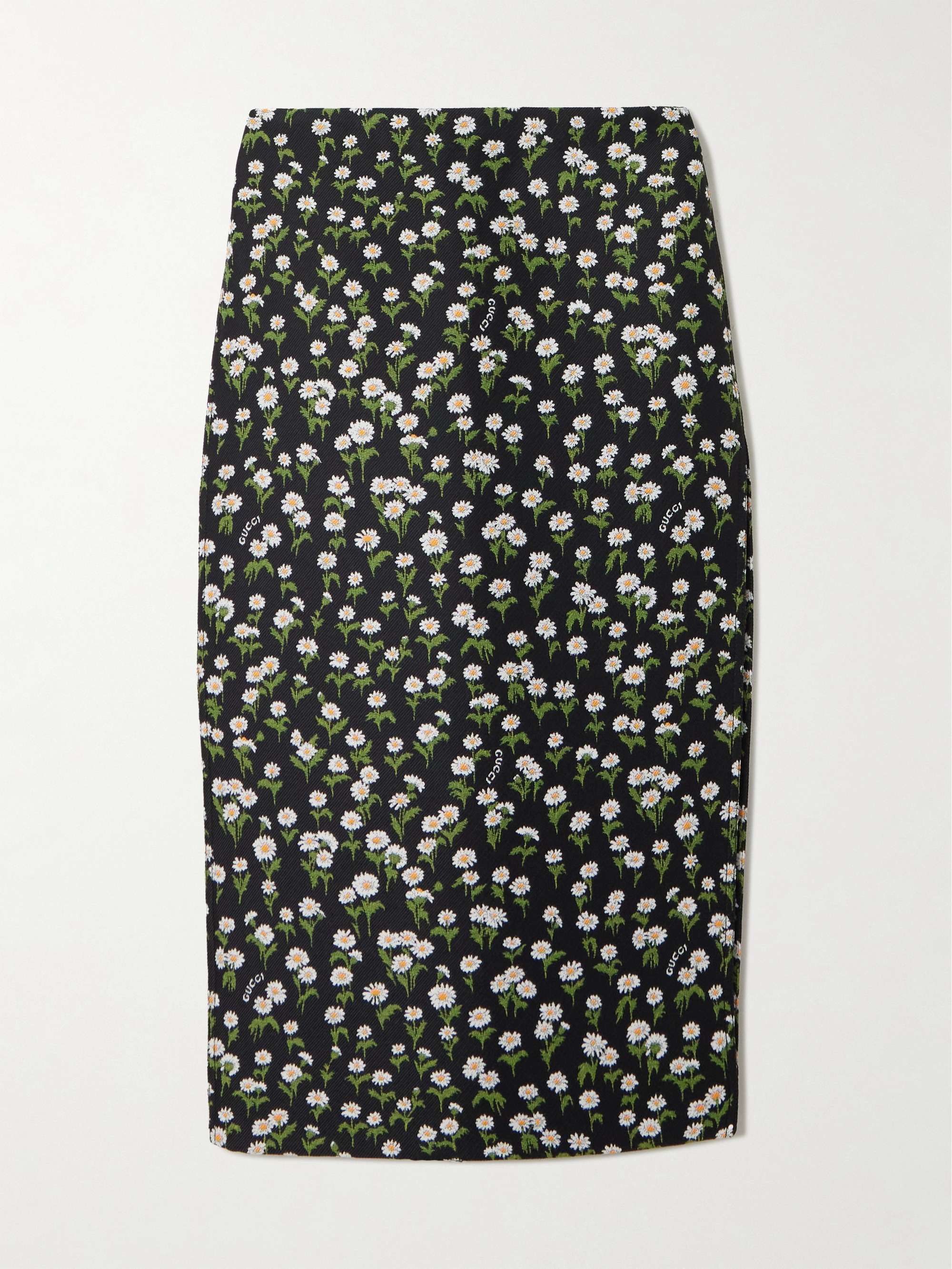 GUCCI Floral jacquard-knit maxi skirt | NET-A-PORTER