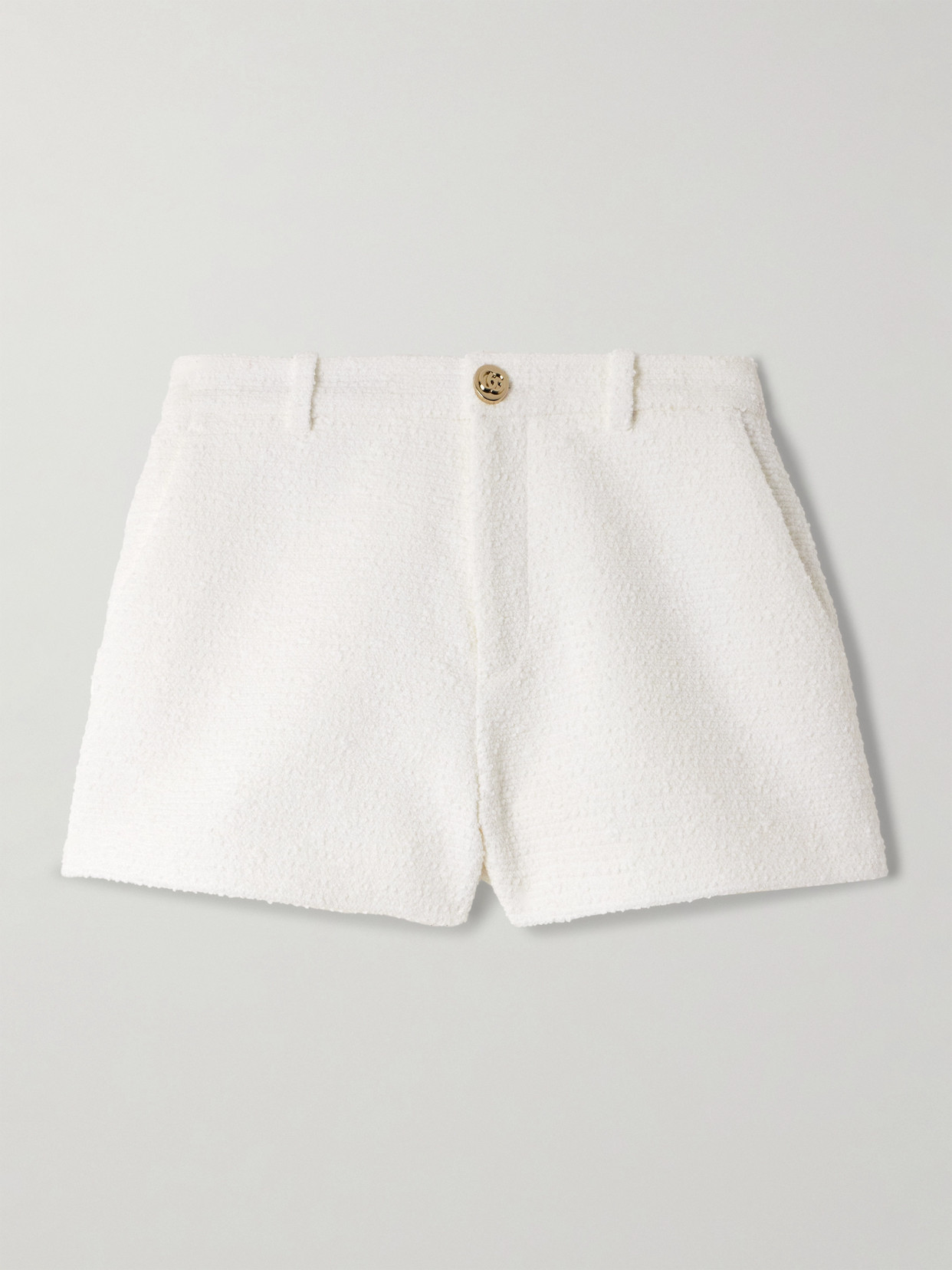Gucci Cotton-blend Bouclé Shorts In Off-white