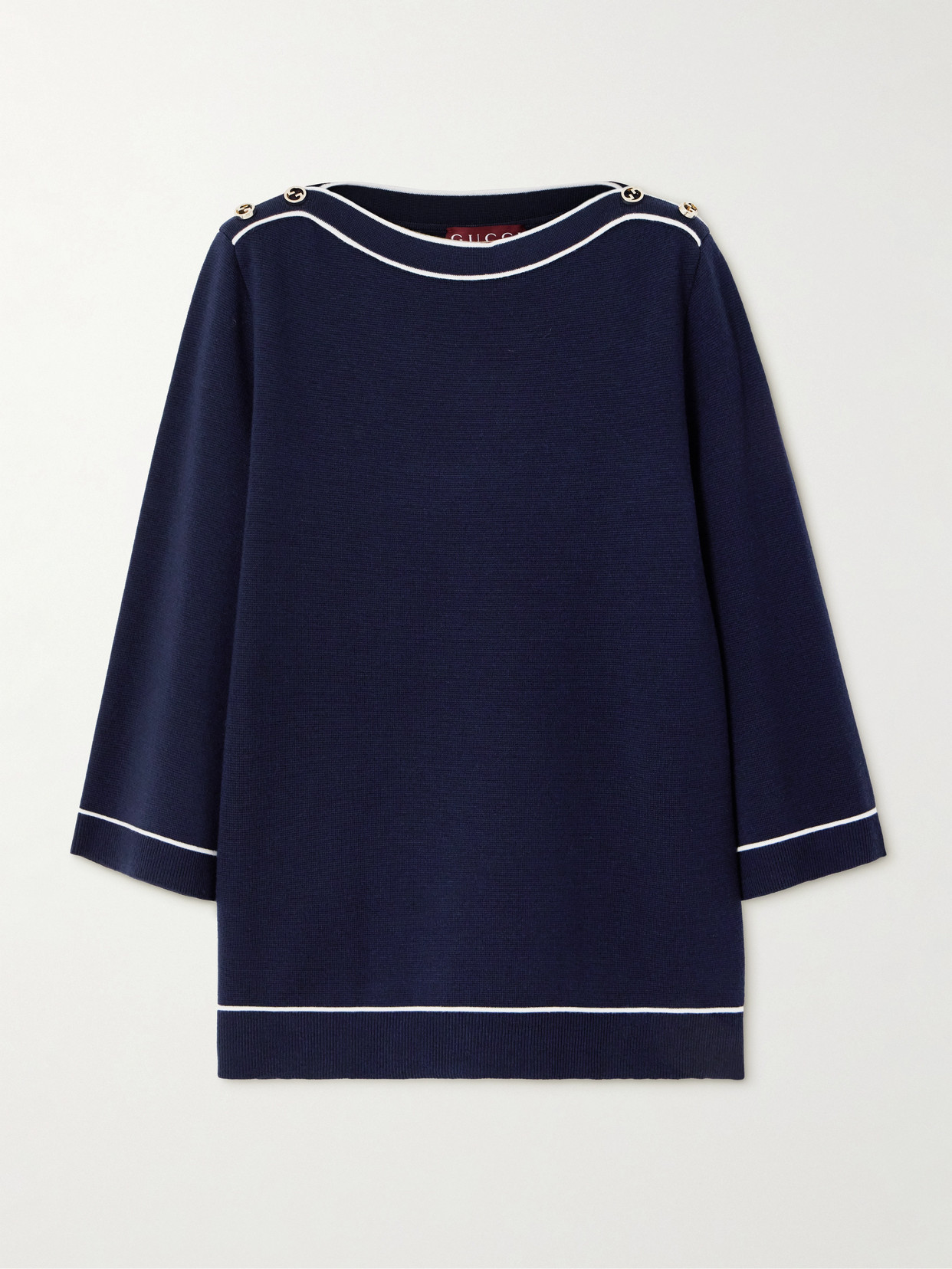 Gucci - Piped Wool Sweater - Blue