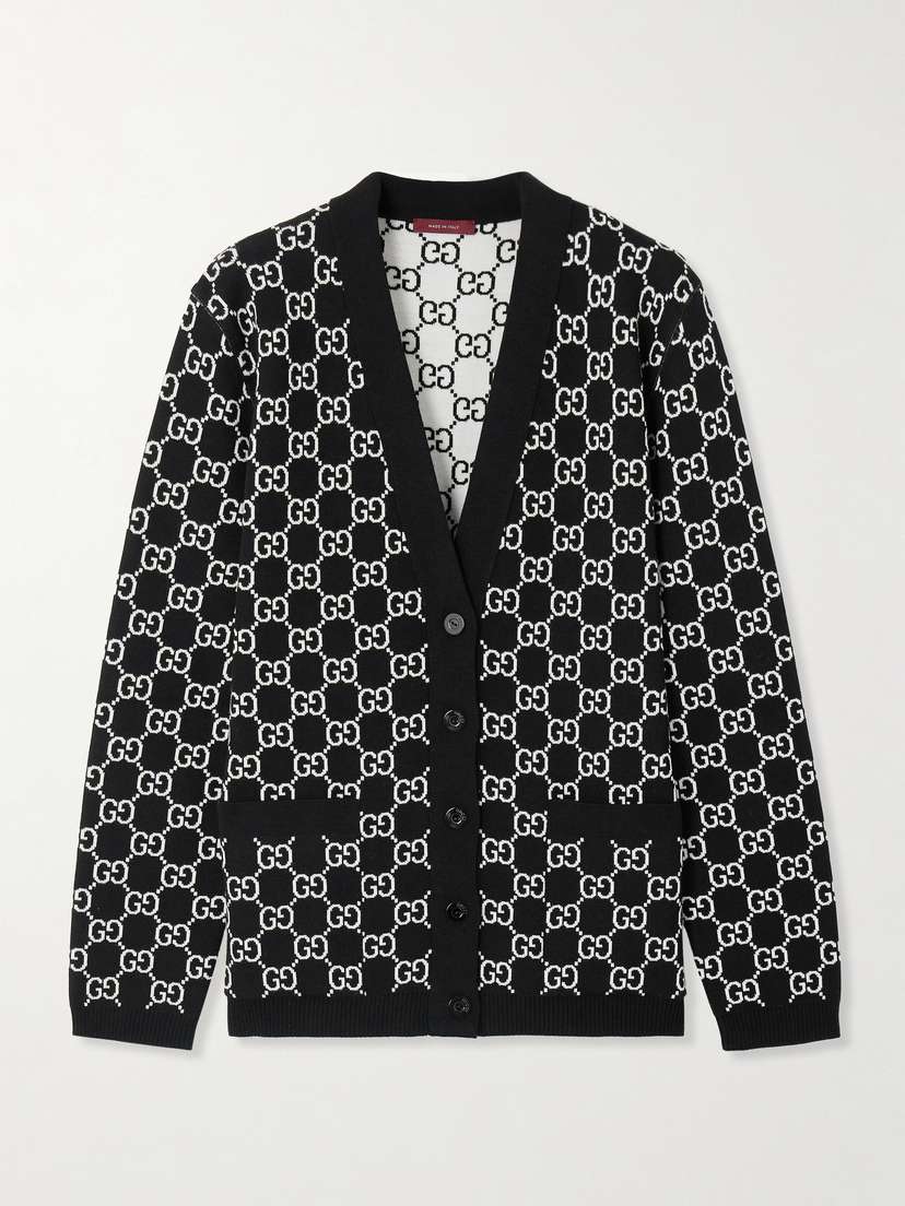 Gucci Reversible Jacquard-knit Wool-blend Cardigan