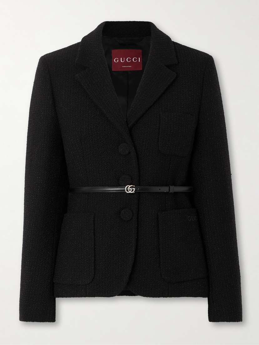 Gucci Belted Wool-blend Bouclé Jacket