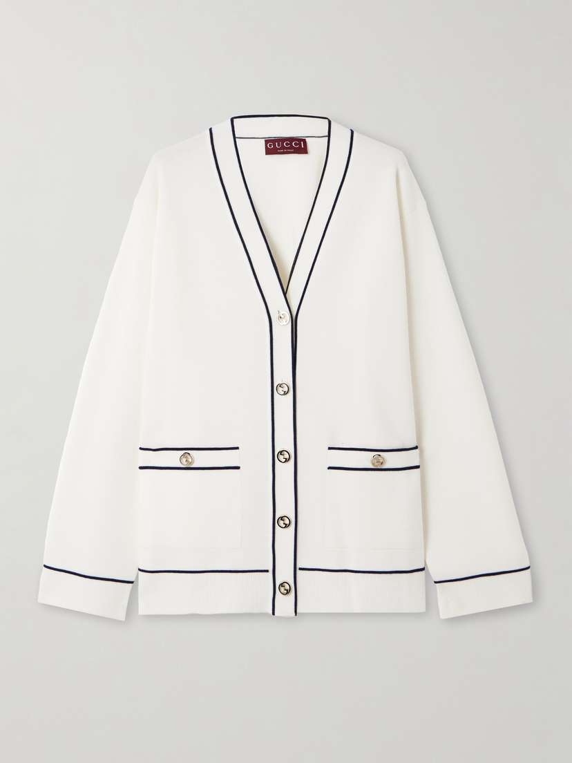Gucci Piped Wool Cardigan