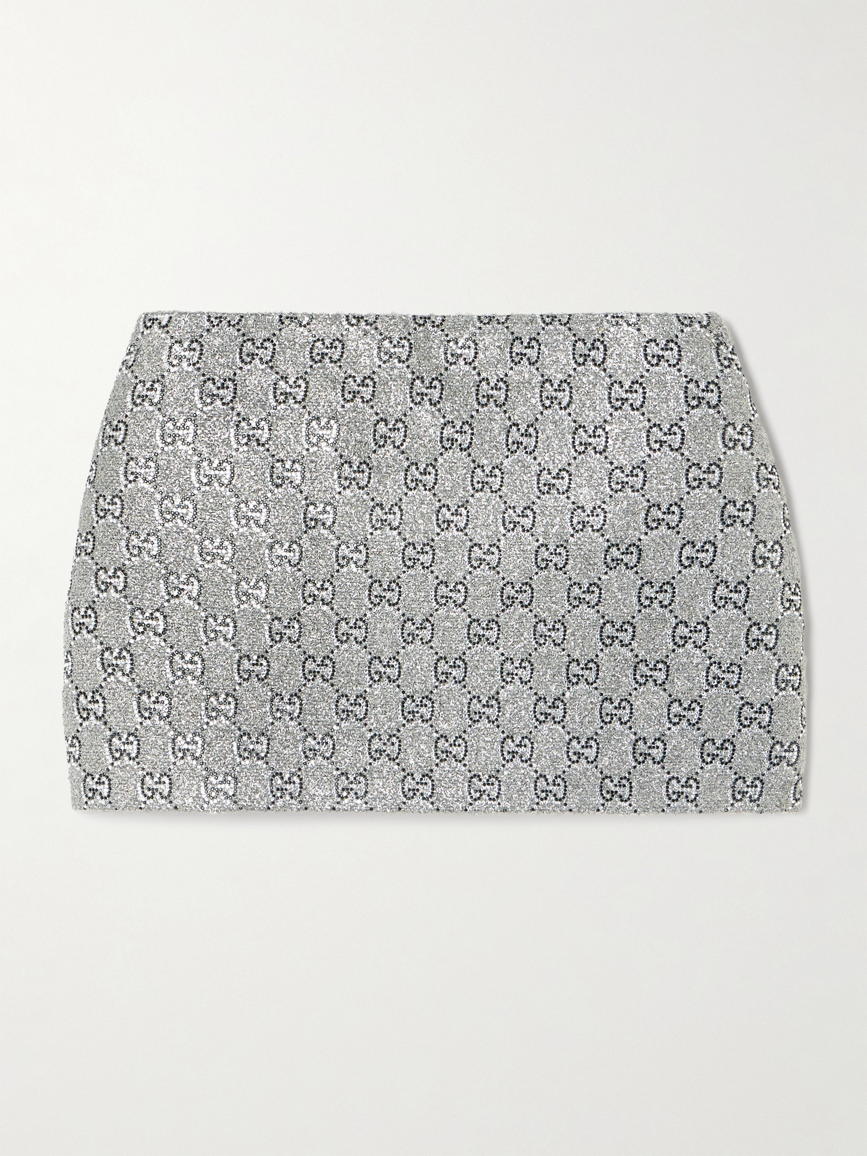 Gucci - Metallic Tweed Mini Skirt - Gray