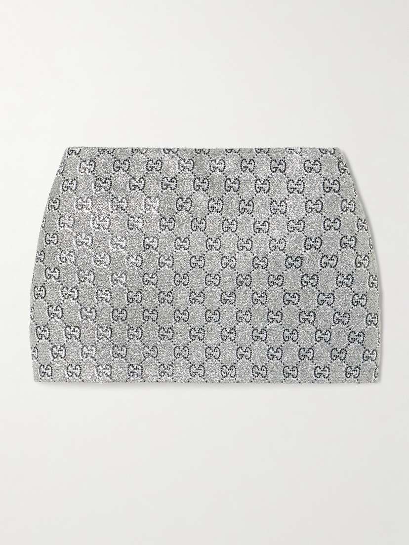 Gucci Metallic Tweed Mini Skirt