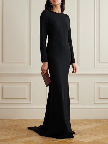 Gucci Crystal-embellished open-back crepe gown