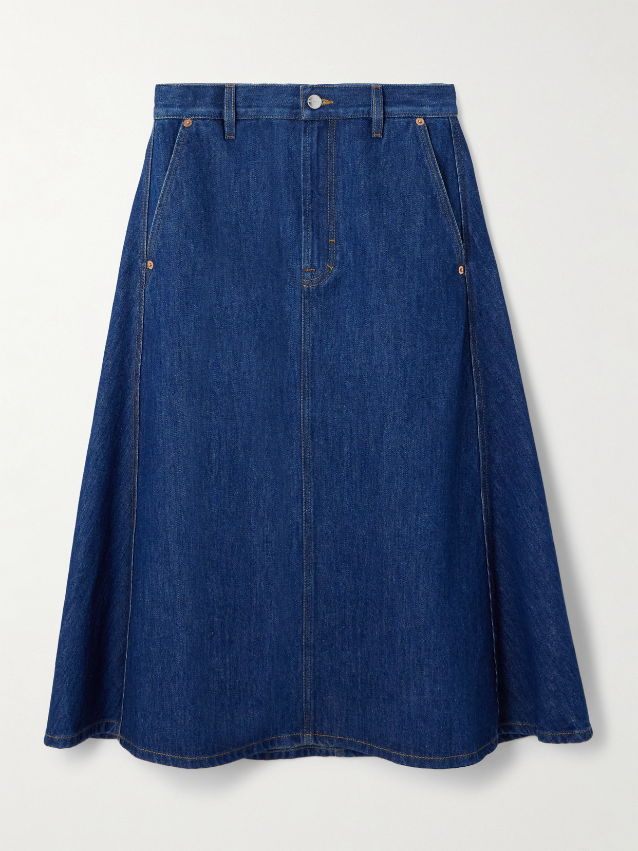 Gucci - Denim Midi Skirt - Royal blue