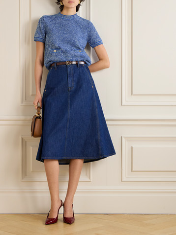 Gucci Denim midi skirt