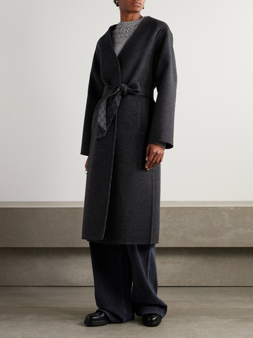 Gucci Belted wool and silk-blend coat