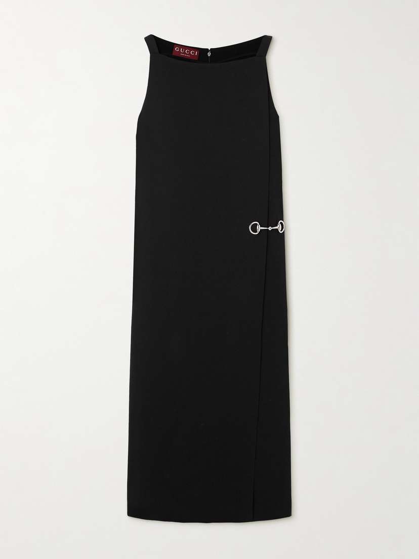 Gucci Layered Crepe Midi Dress