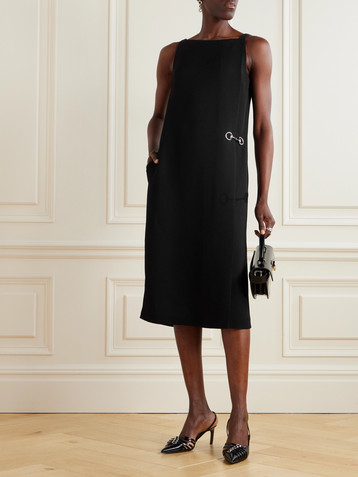 Gucci Layered crepe midi dress