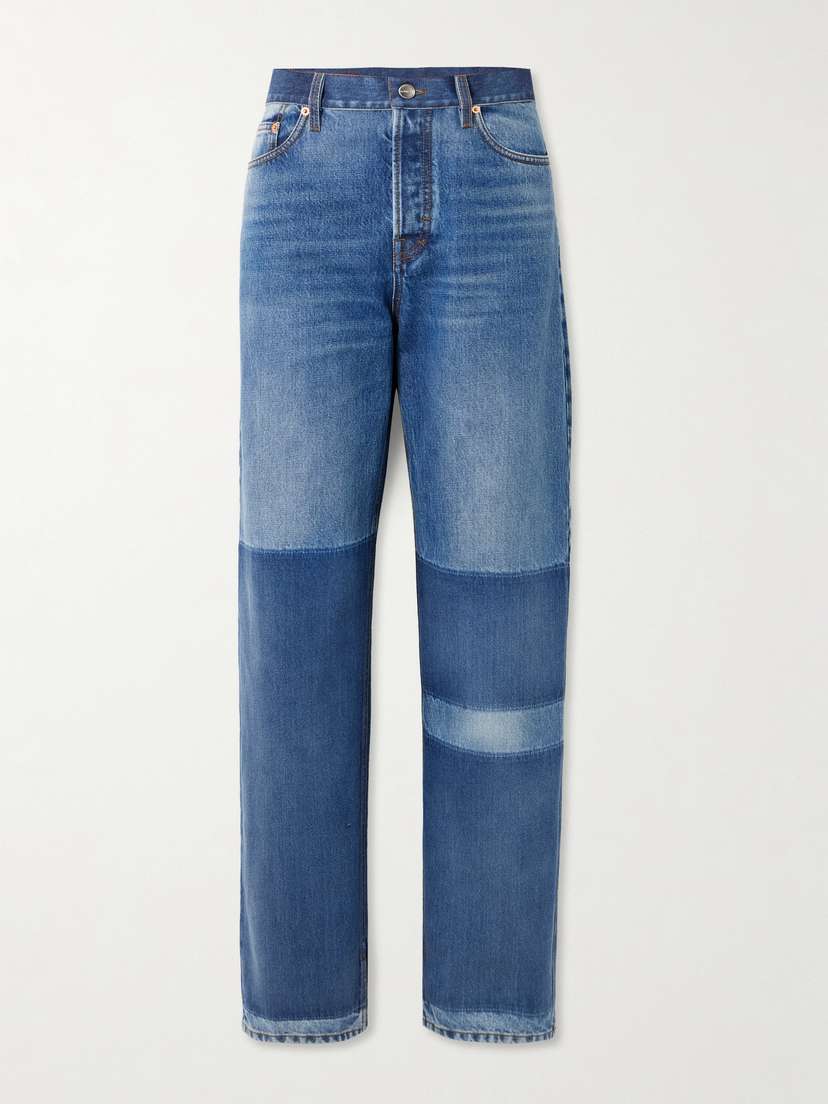 Gucci Patchwork Low-rise Boyfriend Jeans