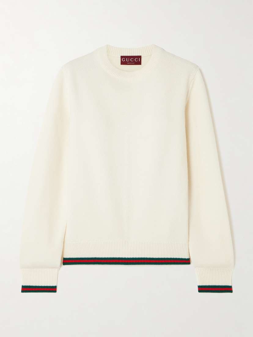 Gucci Striped Wool And Cashmere-blend Sweater