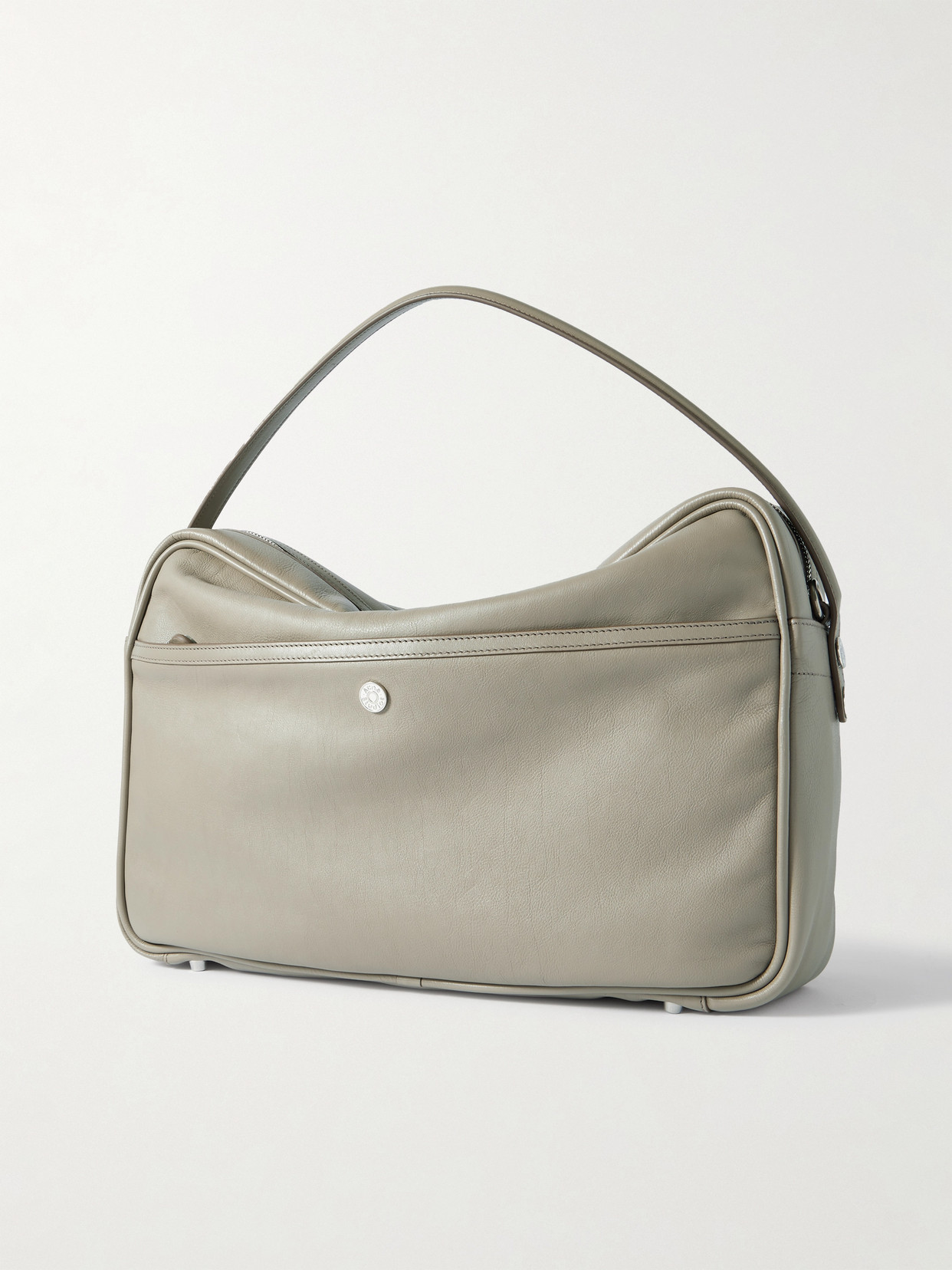Acne Studios Embellished Textured-leather Tote In Brown