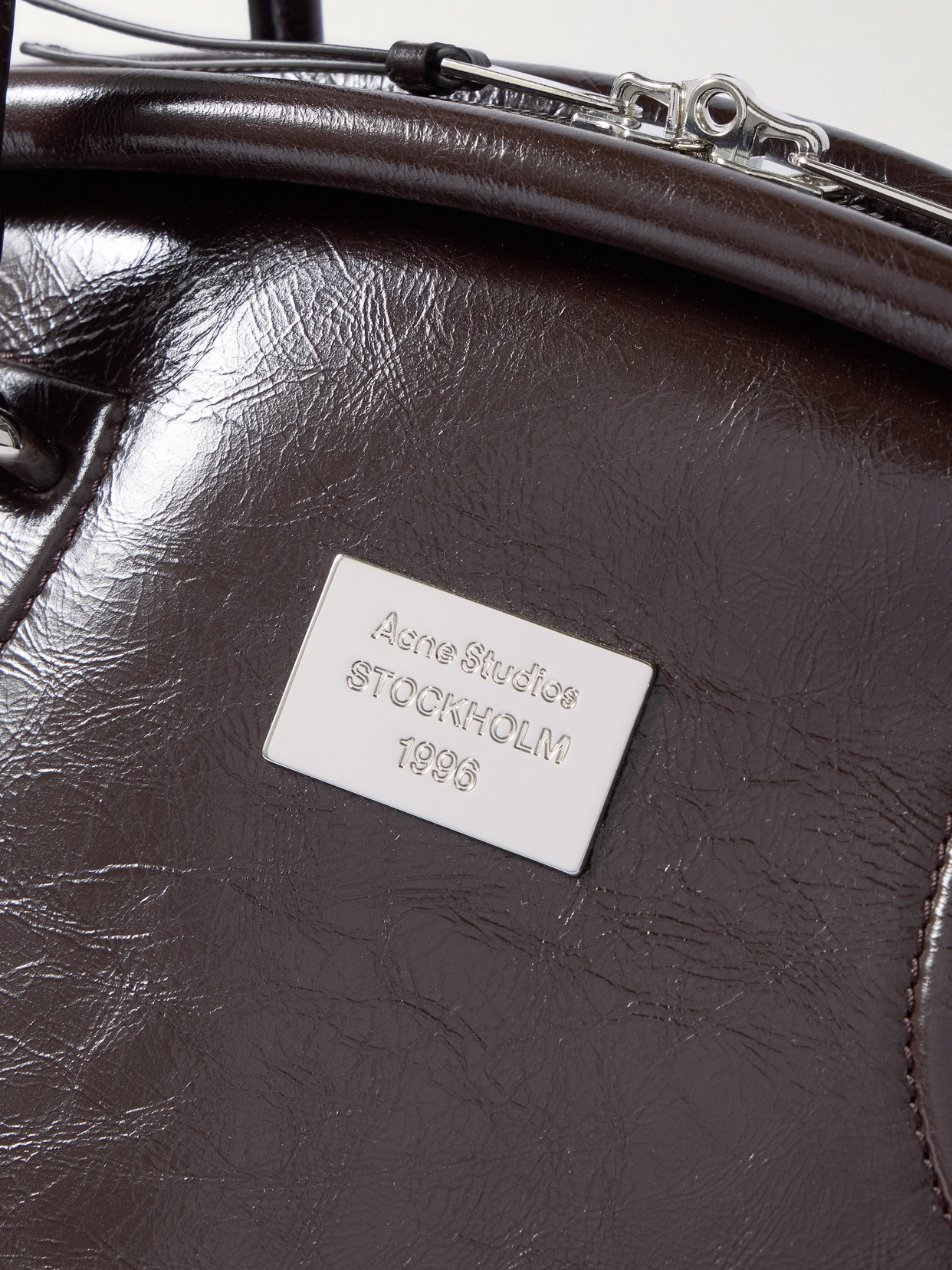 Acne Studios Leather Tote In Brown