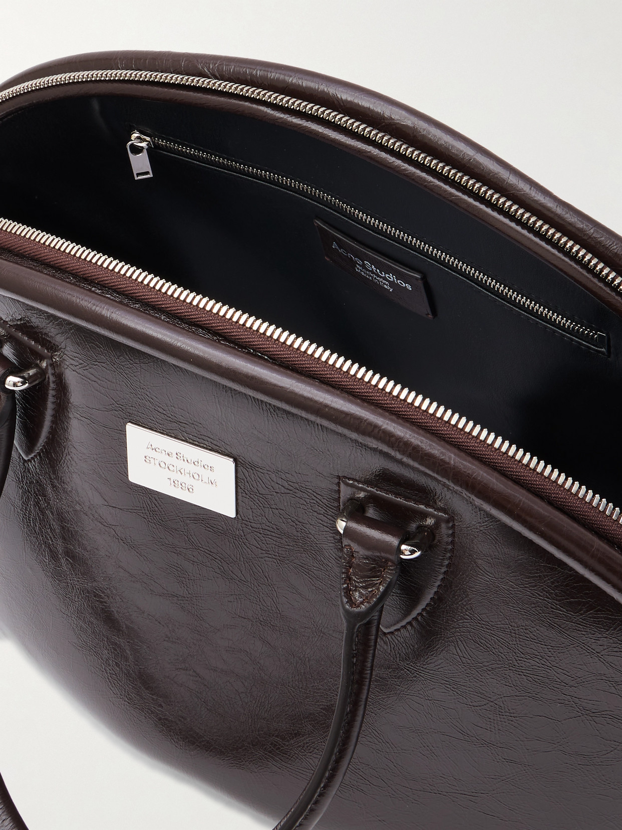 Acne Studios Leather Tote In Brown