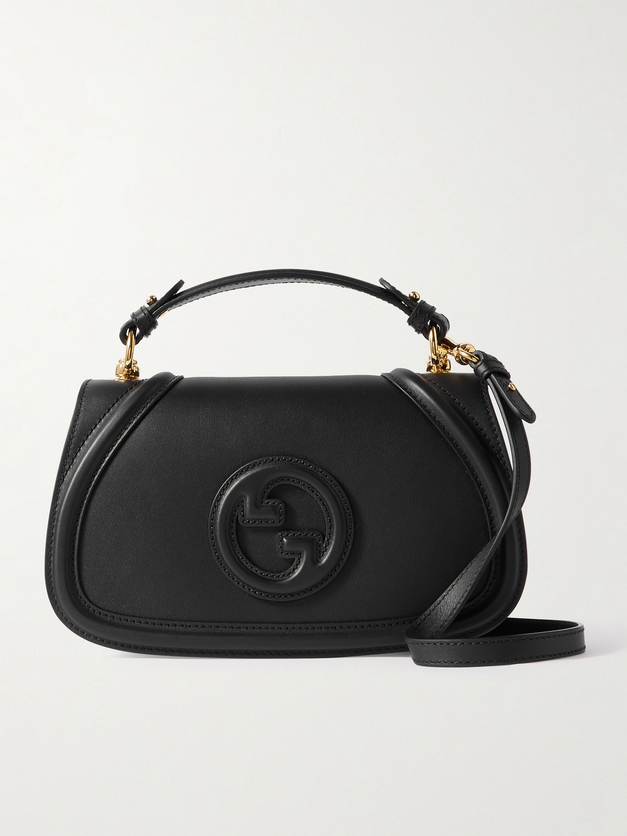 Gucci Blondie Leather Shoulder Bag In Black