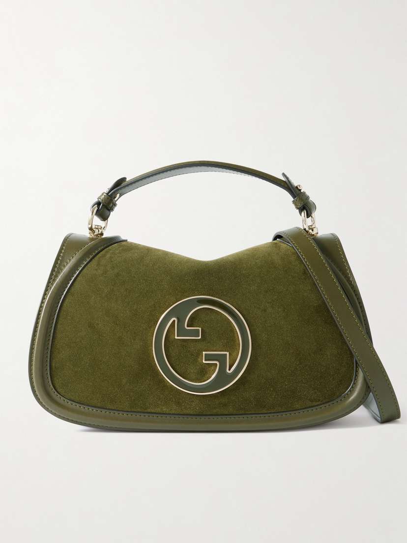Gucci Blondie Suede And Leather Shoulder Bag