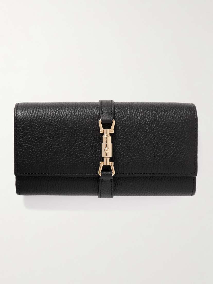 Gucci Jackie 1961 Embellished Textured-leather Continental Wallet