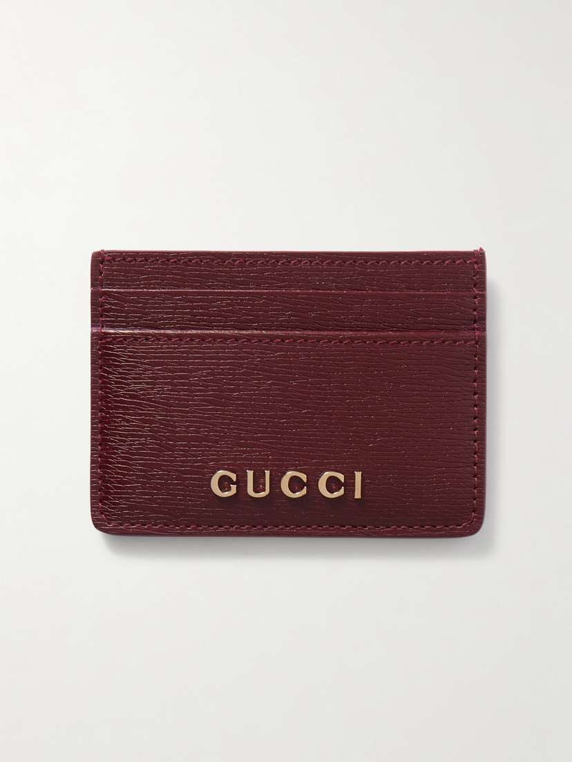 Gucci Embellished Textured-leather Cardholder