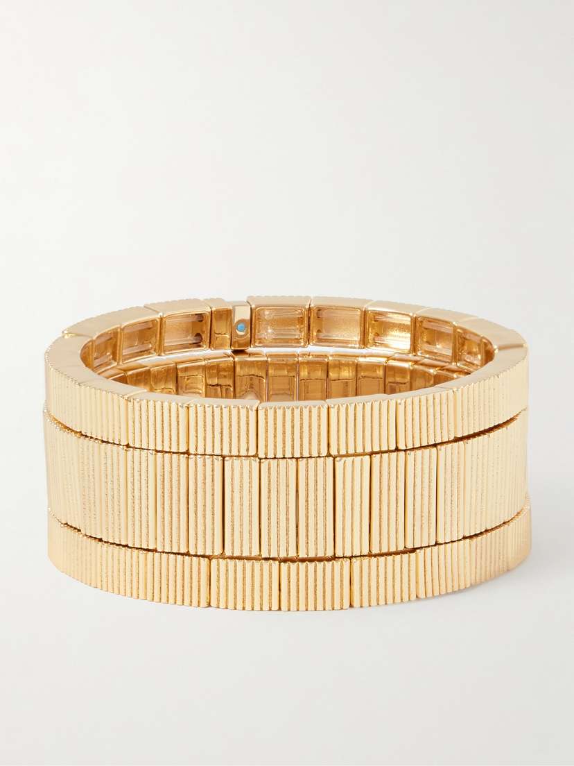 Roxanne Assoulin The Florentine Set Of Three Gold-tone Bracelets