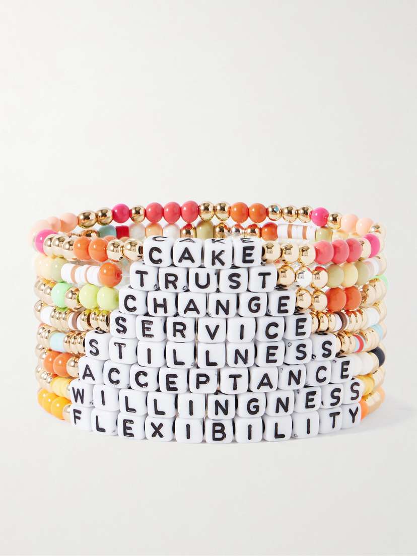 Roxanne Assoulin The Grab Bag Set Of Eight Gold-tone Enamel Bracelets