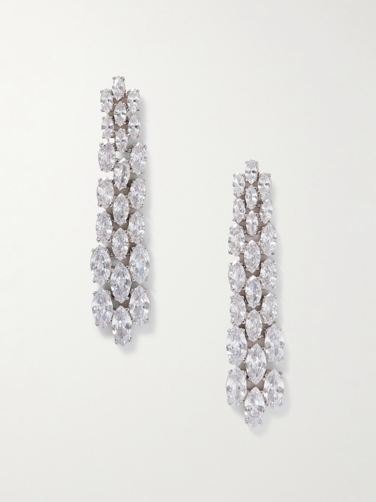 Roxanne Assoulin The Waterfall Drop Silver-plated Cubic Zirconia Earrings