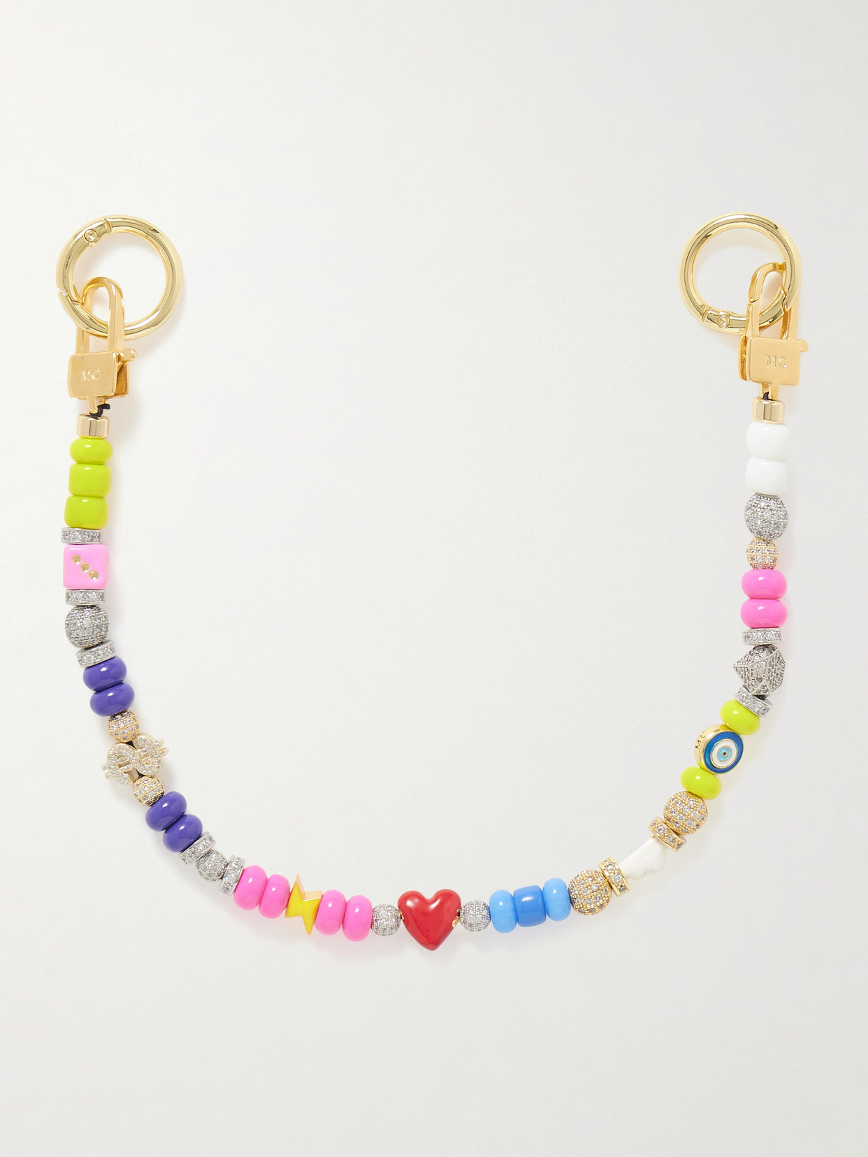 Martha Calvo - Gold-tone Beaded Bag Charm - Multi